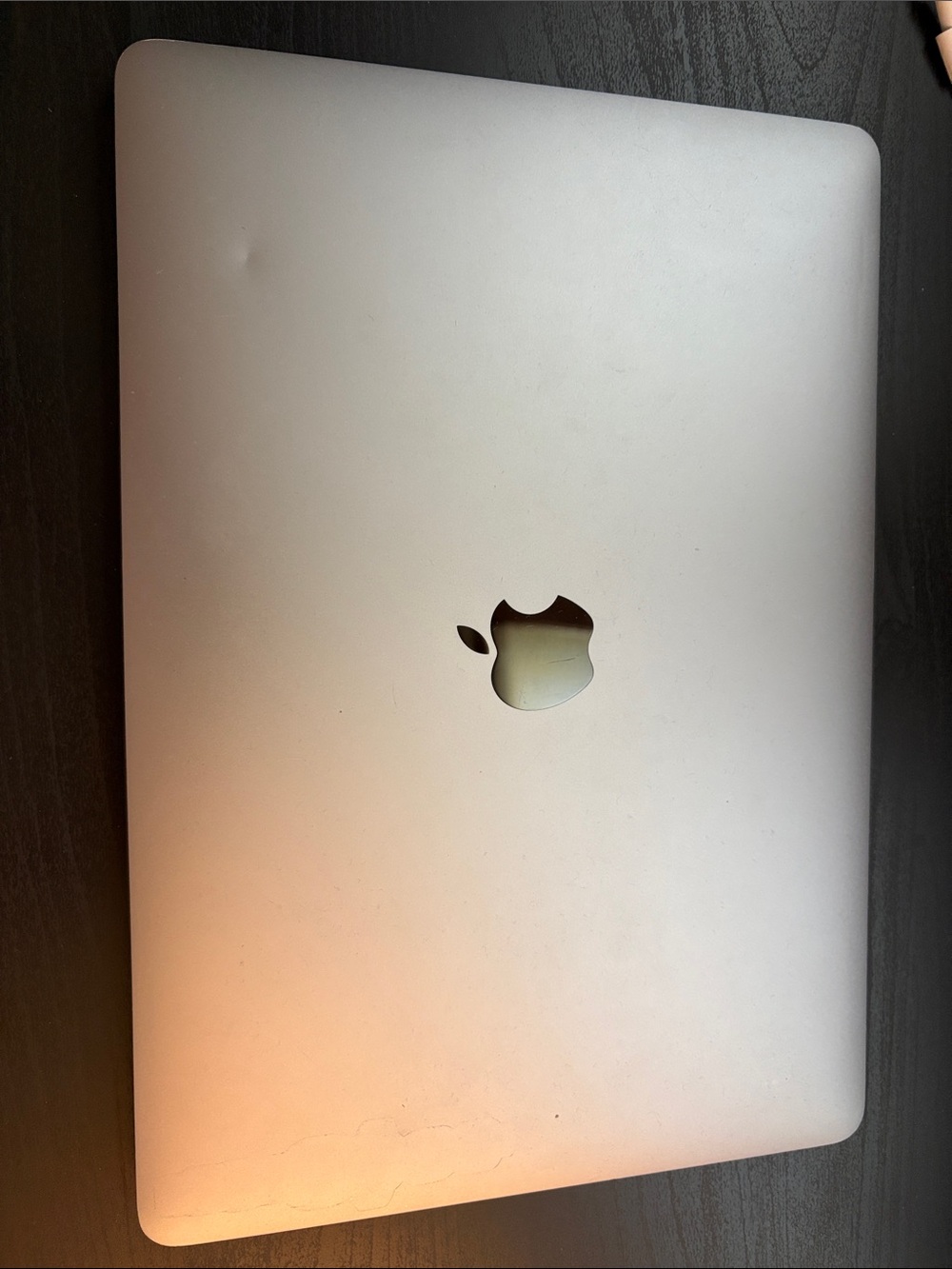 Apple Silver MacBook Top with Centered Apple Logo